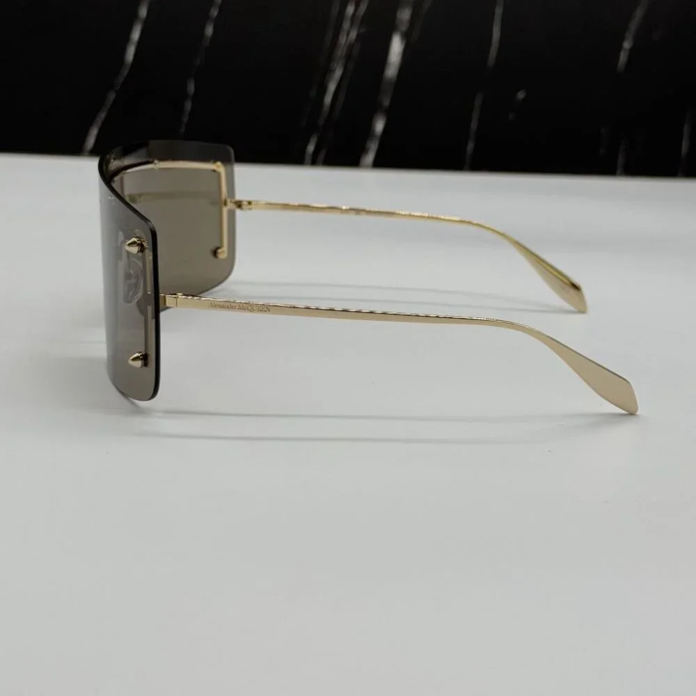 NEW AM0412S 002 ALEXANDER MCQUEEN SHIELD UNISEX SUNGLASSES